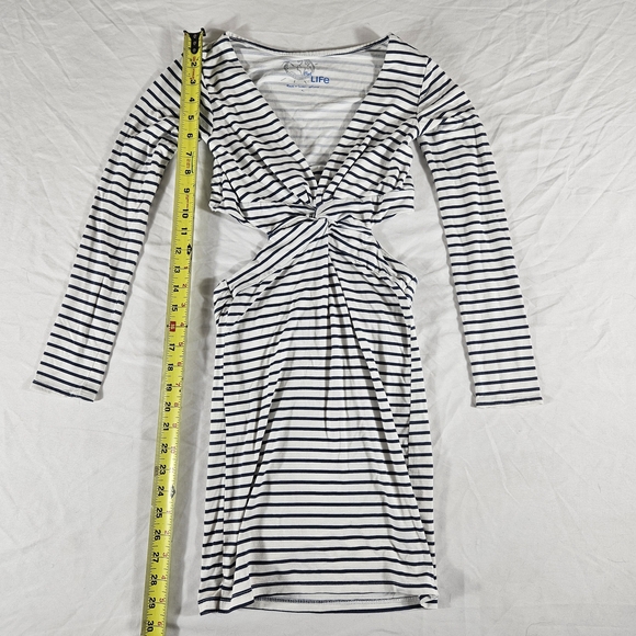 Blue Life Striped Long Sleeve Dress with Twist Detail - Picture 4 of 7
